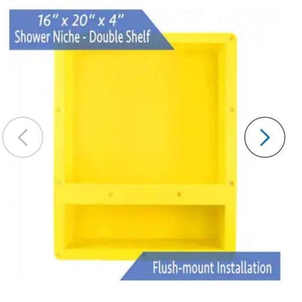 16"*20" shower niche tile ready double shelf